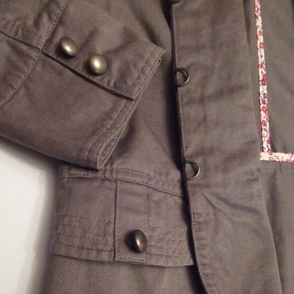 Military Style Jacket Size 8 Womens, Divided by H&M, Mandarin Collar - Picture 12 of 16